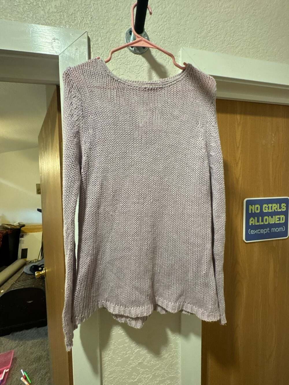 Hand Crocheted Purple Sweater!